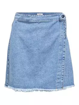 Юбка длиной до колена Object, цвет light blue denim