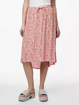 Юбка длиной до колена Pieces, цвет beige/rot