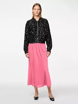 Юбка длиной до колена Pieces, розовый