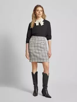 Юбка длиной до колена с фактурным узором Windsor, кремовый