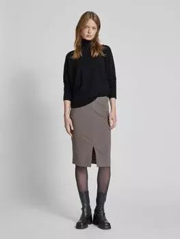 Юбка длиной до колена с разрезом, модель 'MEDITAA' Armedangels, серо-коричневый
