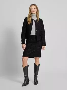 Юбка длиной до колена с разрезом Soyaconcept, черный