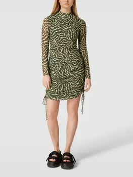 Юбка длиной до колена с узором по всей поверхности, модель «SK WILLOW» CATWALK JUNKIE, оливковый