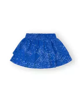 Юбка для девочки голубая с принтом Canada House, синий
