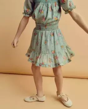 Юбка для девочки из люрекса на резинках Coconut El Corte Ingls, зеленый