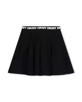 Юбка для девочки однотонного черного цвета DKNY