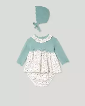 Юбка для девочки с капюшоном и чехлом под подгузник Coconut El Corte Ingls, зеленый