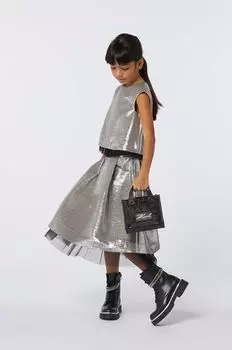 Юбка для маленькой девочки Карла Лагерфельда Karl Lagerfeld, серебряный