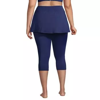 Юбка для плавания Lands' End UPF 50 больших размеров и леггинсы-капри Lands' End