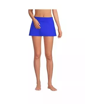 Юбка для плавания Petite Tummy Control Плавки для плавания Lands' End, синий