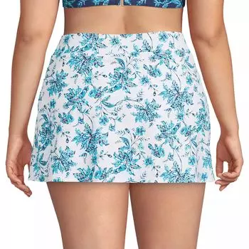 Юбка для плавания с облегающим животом Lands' End UPF 50 больших размеров Lands' End