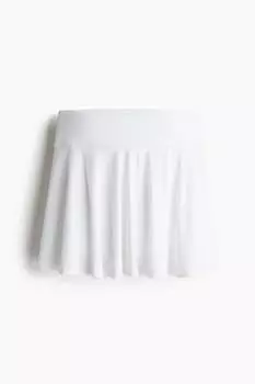 Юбка для тенниса в круг, выкроенная методом drymove H&M, белый