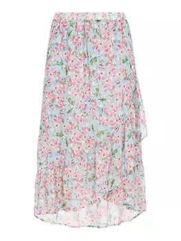 Юбка до колена faina, цвет light blue multicolor