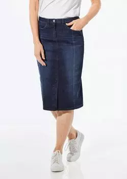 Юбка до колена GOLDNER Jeans, морской