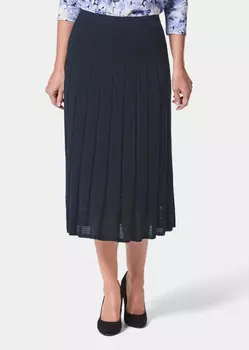 Юбка до колена GOLDNER Strick, морской