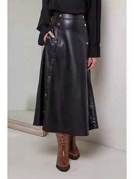 Юбка до колена Josfine Kunstlederrock Nabala, черный