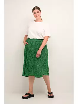 Юбка до колена Kaffe, цвет grn/schwarz