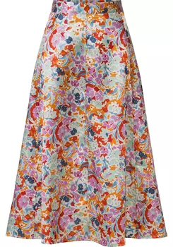 Юбка до колена LASCANA Satin, цвет bunt bedruckt