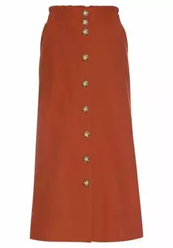 Юбка до колена LASCANA Sommer, цвет rostrot