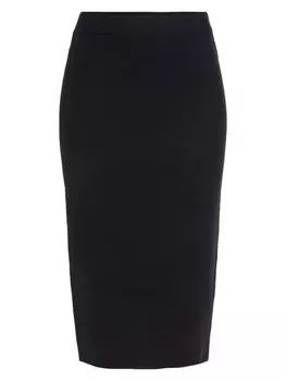 Юбка до колена LASCANA Strickrock, черный