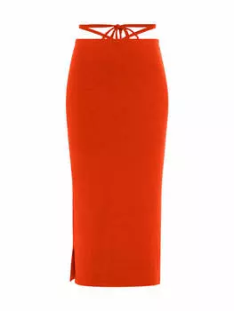 Юбка до колена LSCN BY LASCANA, красный