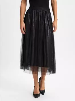 Юбка до колена More & More Rock, цвет schwarz silber