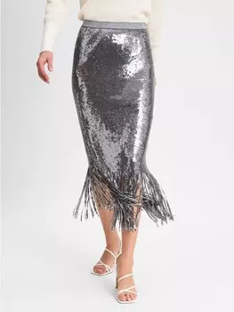 Юбка до колена Mos Mosh Rock MMMiaz, серебряный