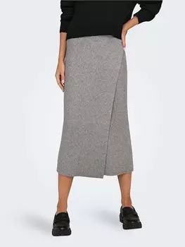 Юбка до колена ONLY Strickrock, серый
