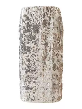 Юбка до колена Oui Midirock, цвет gold stone