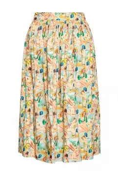 Юбка до колена Queen Queen Swing Wickel mit Pin Up All Over Print Pin Up, разноцветный