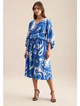 Юбка до колена Seidensticker, средне-синий