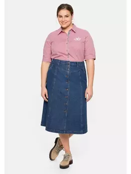 Юбка до колена sheego Jeans, цвет blue Denim