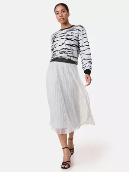 Юбка до колена TAIFUN Plisseerock, серебряный