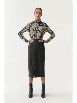 Юбка до колена TATUUM Kunstleder, черный