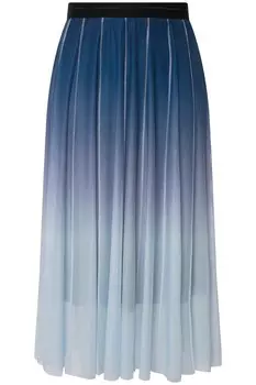 Юбка до колена Ulla Popken Midi, темно синий