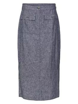 Юбка до колена Vero Moda, синий