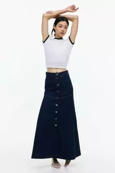Юбка джинсовая А-силуэта H&M, синий