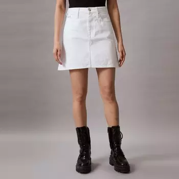 Юбка джинсовая Calvin Klein Jeans А-силуэта, белый