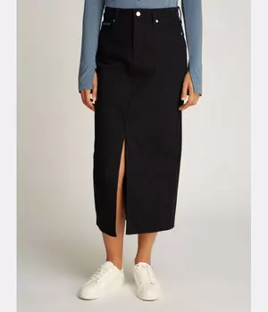 Юбка джинсовая Calvin Klein Jeans длинная, черный