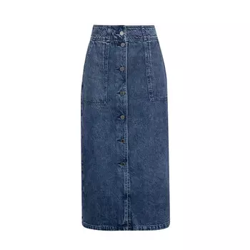 Юбка джинсовая Deep Breath на пуговицах, синий