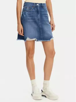 Юбка джинсовая Mom fit DW0DW20135 Tommy Jeans, синий