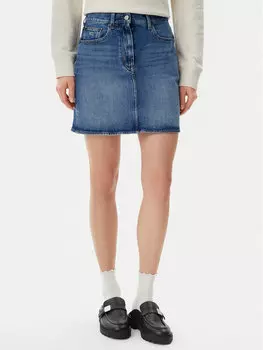 Юбка джинсовая Mom fit DW0DW20136 Tommy Jeans, синий