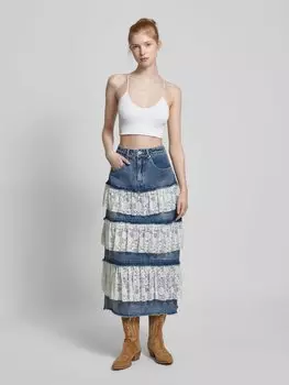 Юбка джинсовая с кружевной отделкой модель 'BABYDOLL' The Ragged Priest