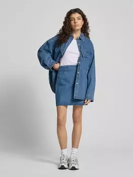 Юбка джинсовая со складками модель «Джози» EDITED