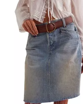 Юбка джинсовая Suzy Free People, синий