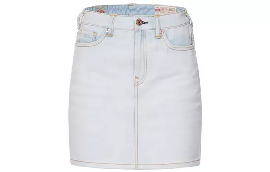 Юбка джинсовая женская белая Evisu