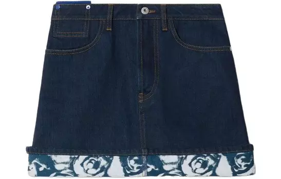 Юбка джинсовая женская Burberry Denim Short, темно-синий