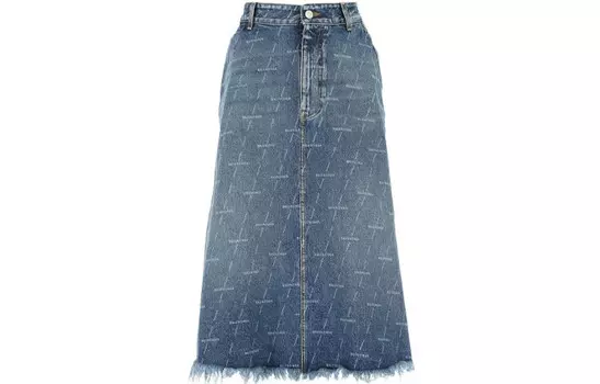 Юбка джинсовая женская джинсовая синяя Balenciaga