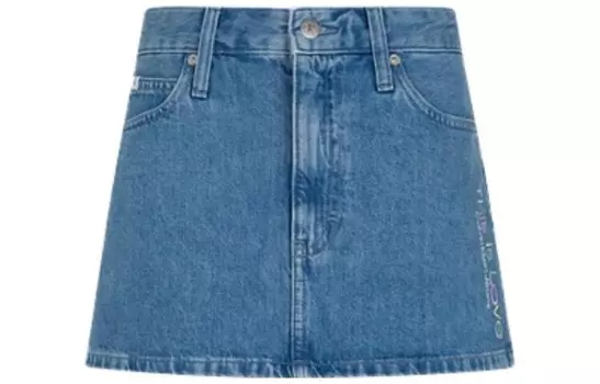 Юбка джинсовая женская джинсовая синяя Calvin Klein