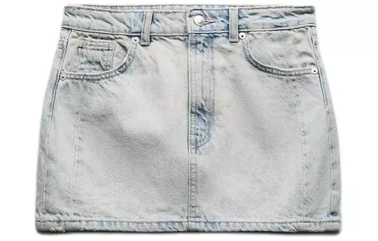 Юбка джинсовая женская светло-голубая Zara